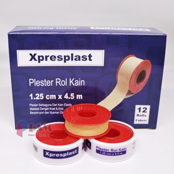 Gidcare Xpresplast Plester Rol Kain 1,25cm x 4,5m / Sejenis Leukoplast