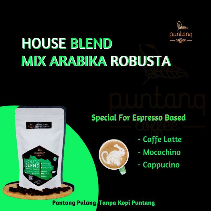 

1000g kopi mix arabika robusta puntang coffee biji / bubuk