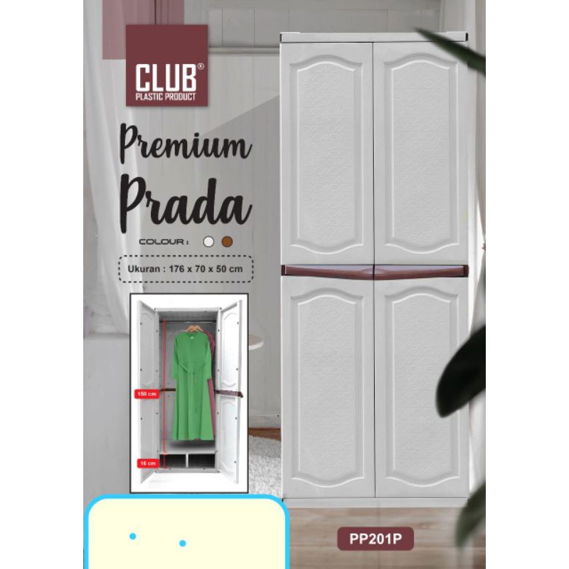 LEMARI PLASTIK GANTUNG GAMIS CLUB PRADA
