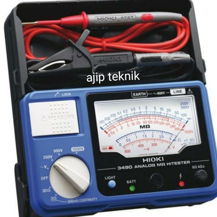 hioki 3490 analogue insulation tester 1kv megger manual JAPAN asli