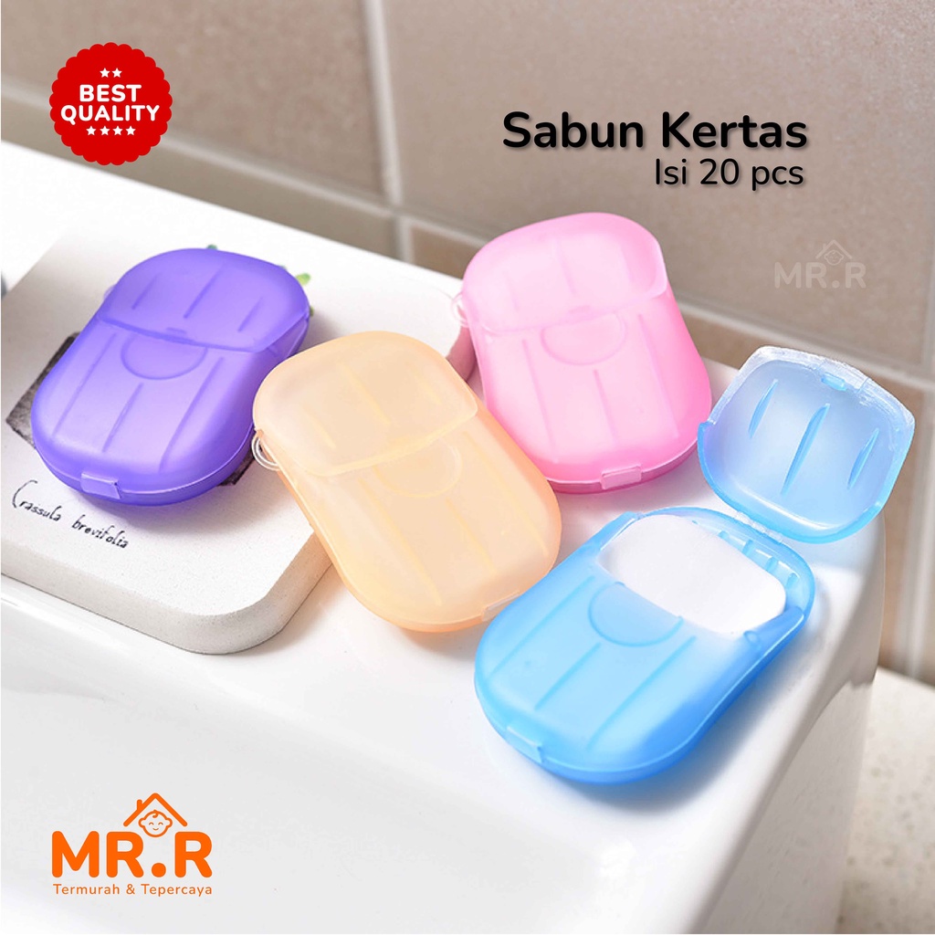 Sabun Cuci Tangan Kertas Mini Travel Disposable Paper Hand Soap Sabun Tangan Sabun Kertas Isi 20 lbr