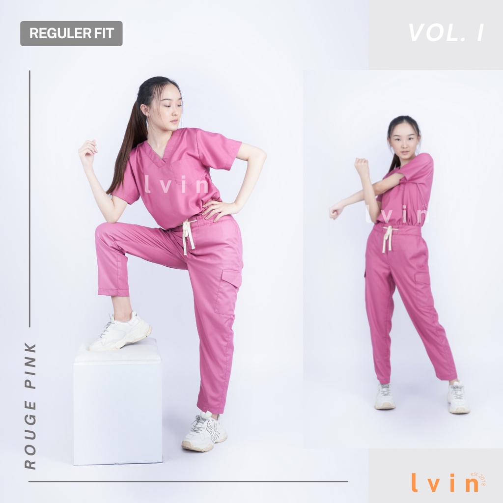 [ Lvin ] Vol I - Baju OKA Celana Reguler Fit / Baju Jaga / Set Baju Celana Jaga Oka / Dokter Lengan Pendek / Baju OK / Bright Series