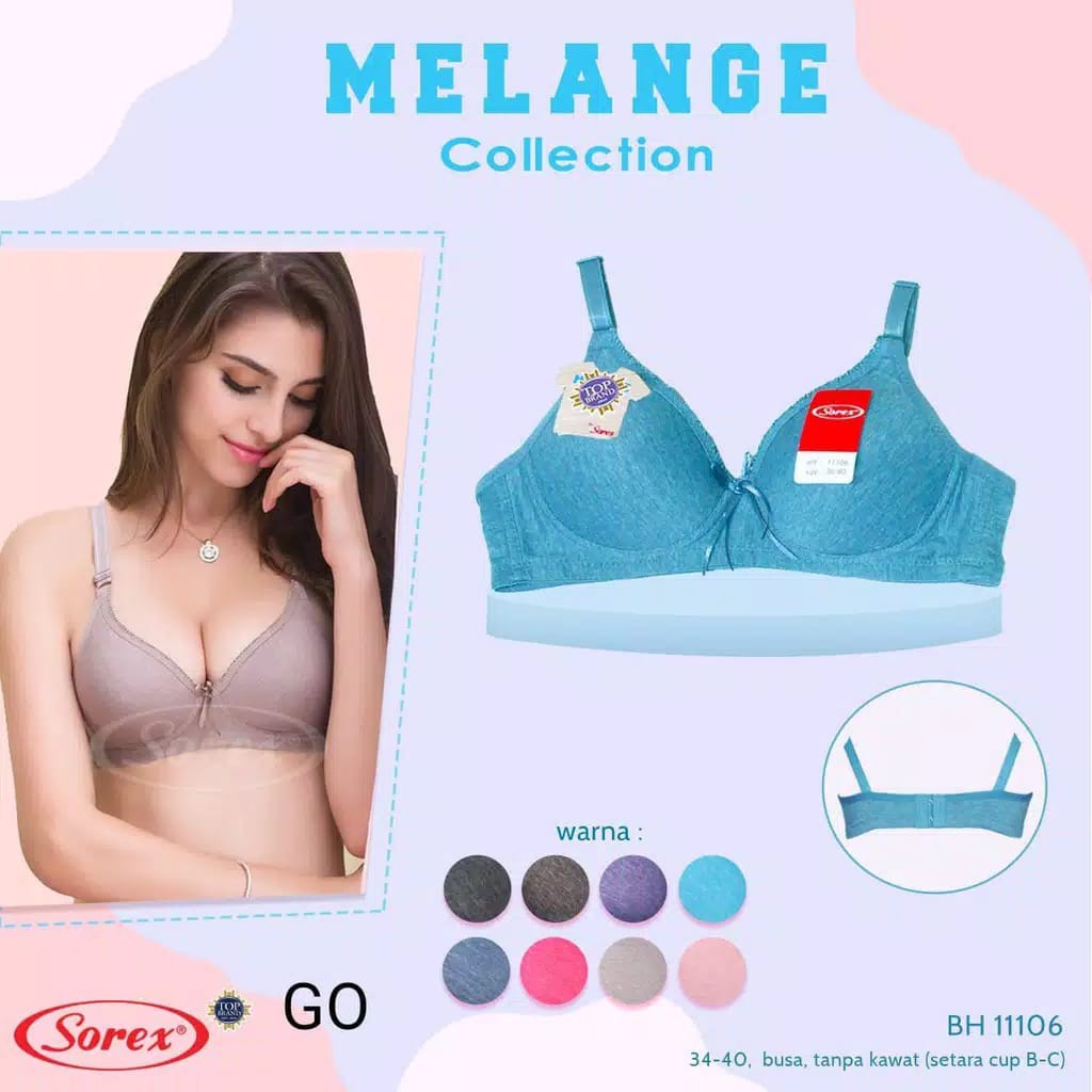 gos SOREX BRA Cewek Bh Wanita 11106 Tanpa Kawat Pakaian Dalam Cewek