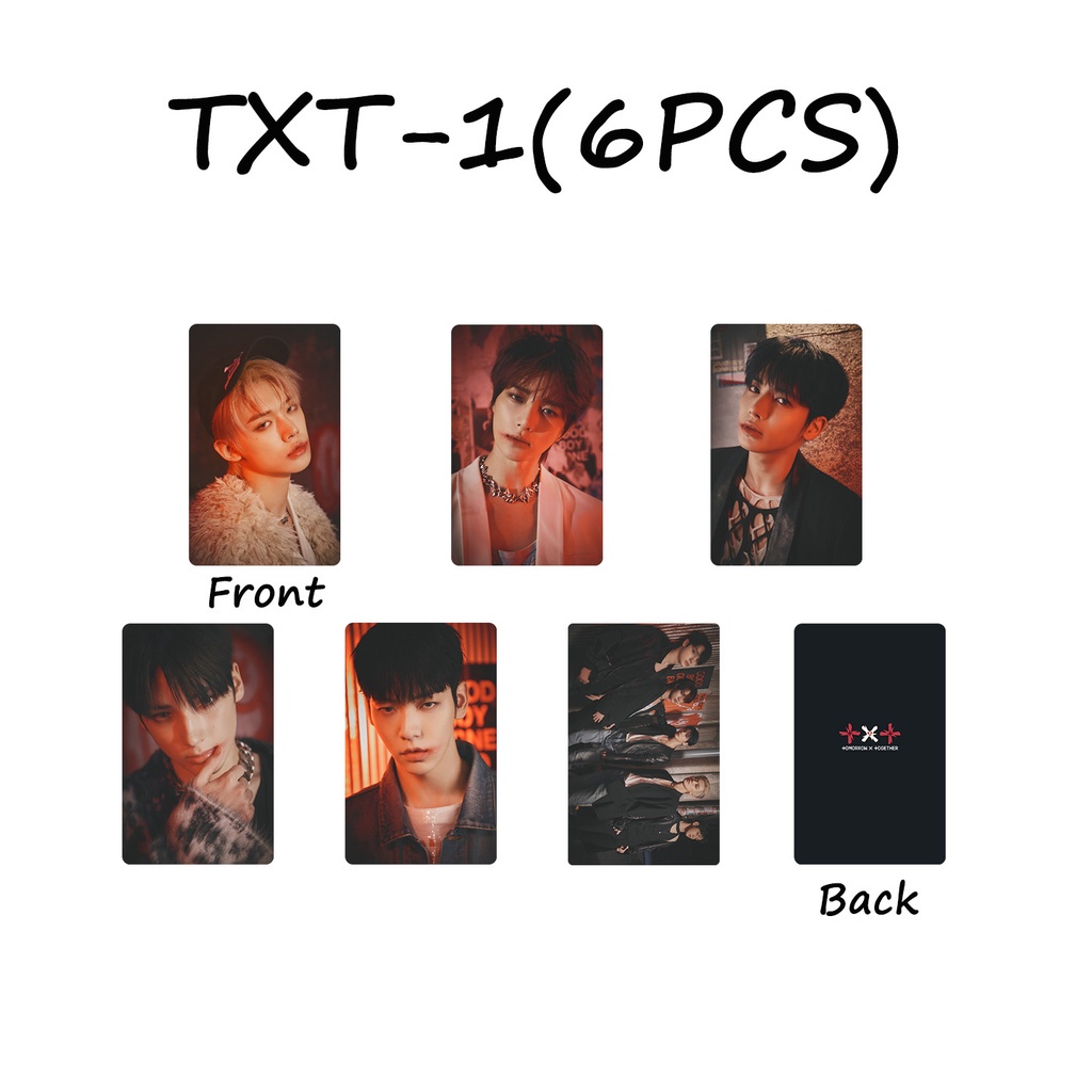 6pcs Kartu Lomo Foto Kpop TXT Album minisode 2: Thursday Untuk Koleksi