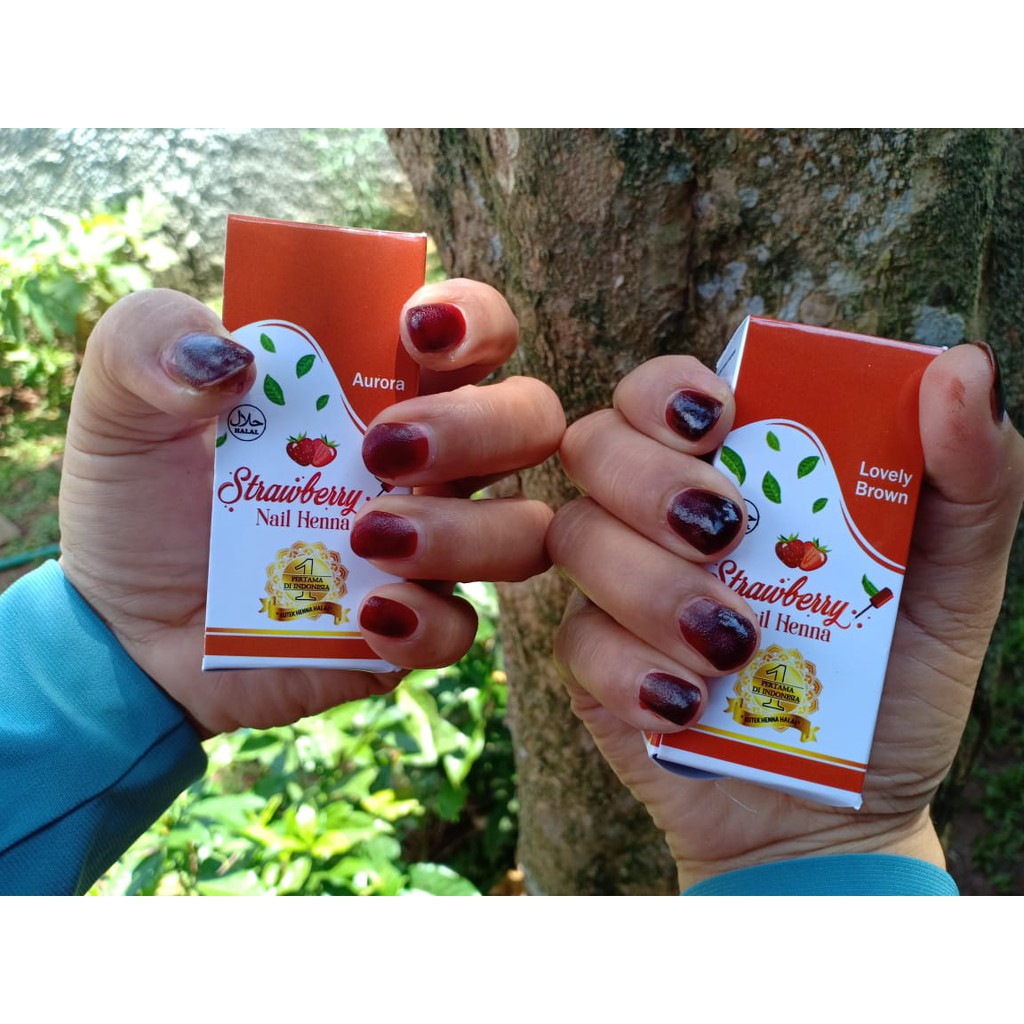 Strawberry Nail Henna - pacar nail henna original - nail henna - henna pacar