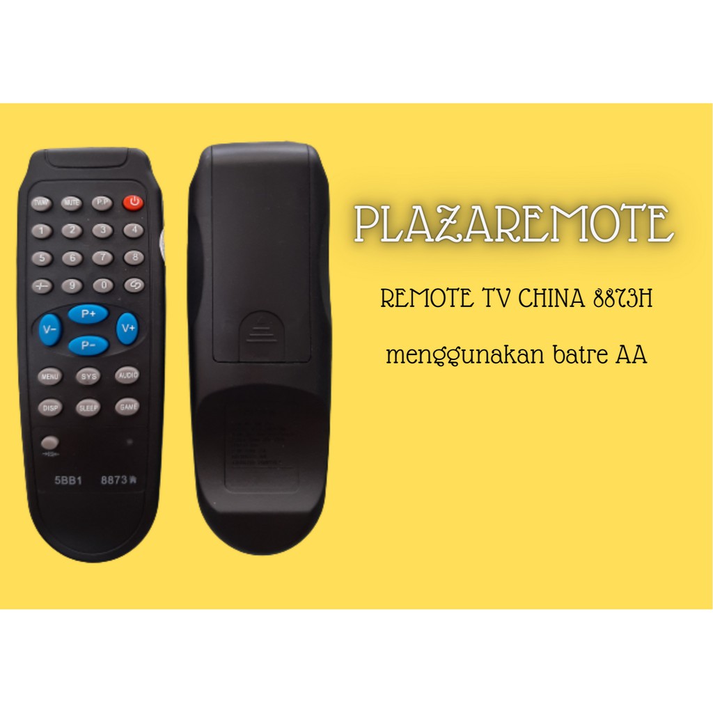 Remote khusus TV china tipe 8873 HITAM khsus tv tabung crt