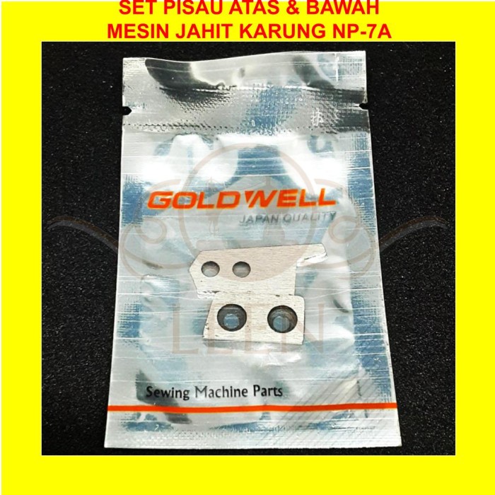 SET Pisau Atas &amp; Bawah Mesin Jahit Karung NP7A NP7 NP 7A GOLDWELL LEEN
