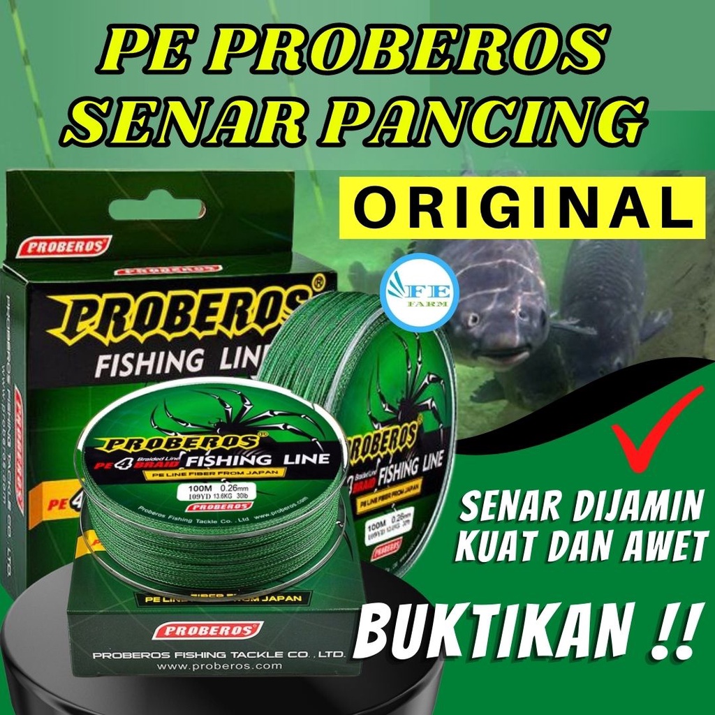 Senar Pancing PE Proberos Original X4 100M Multi Colour Pe 0.4/0.6/0.8/1.0/2.0 FEFARM