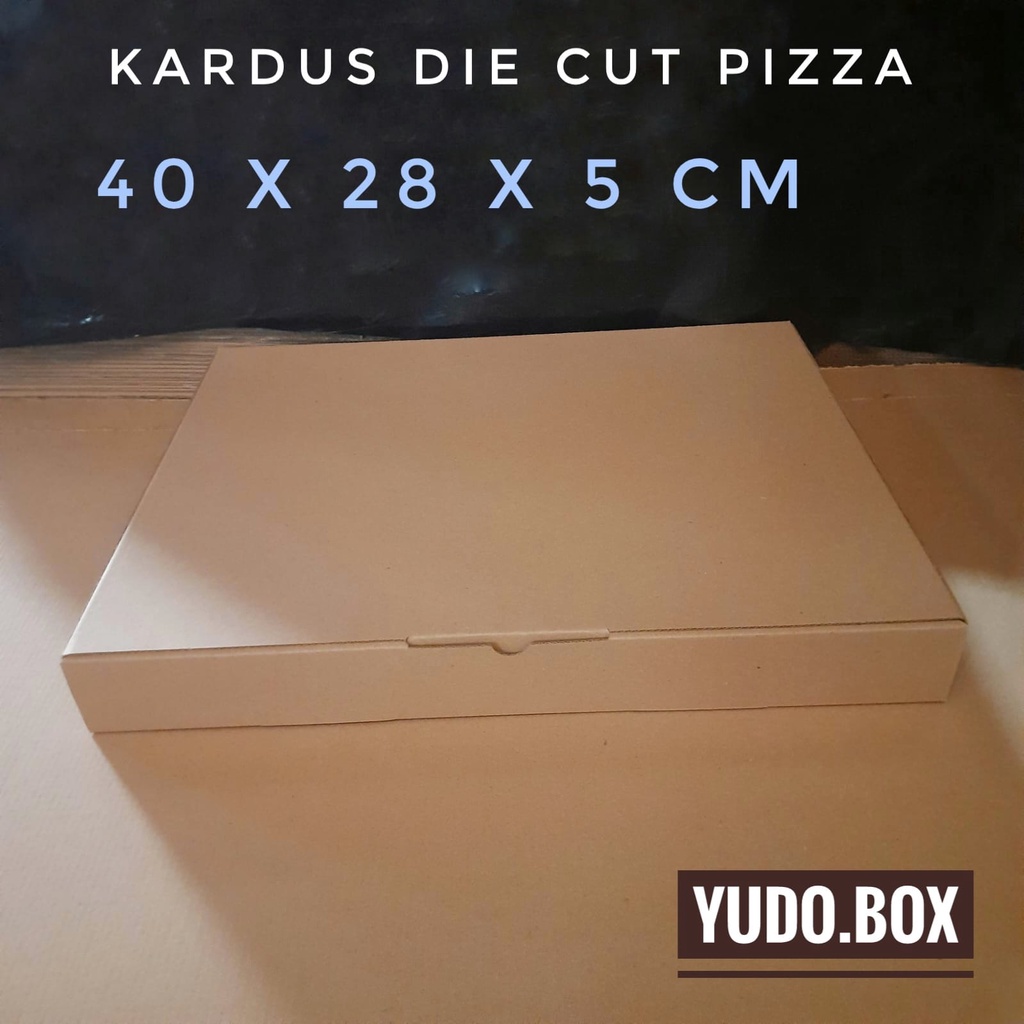 

kardus karton box uk 40 x 28 x 5 cm....Model Pizza, Baru Polos
