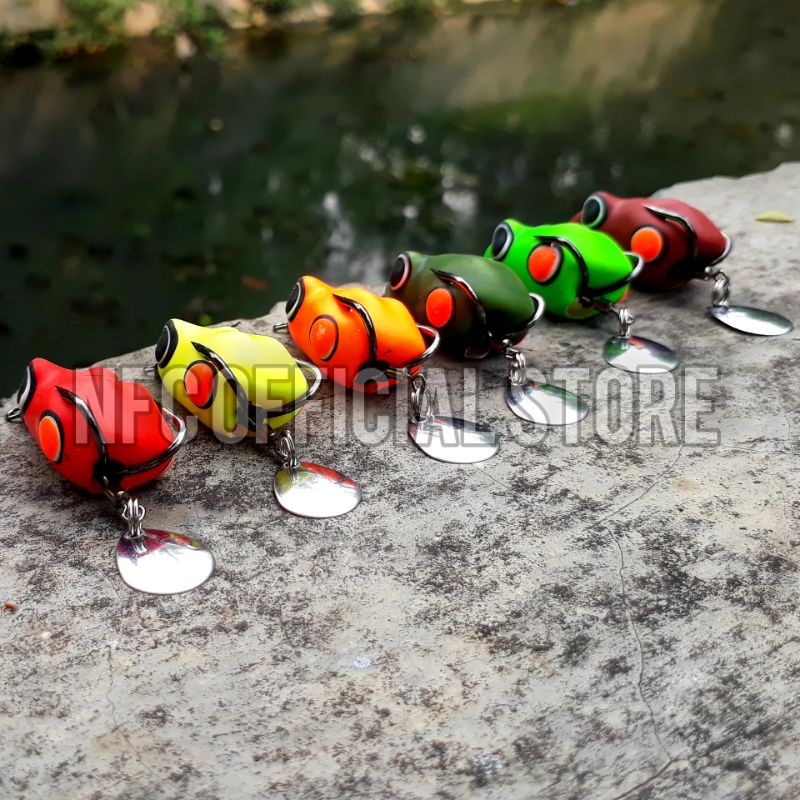 Soft frog killer 3,5 cm / 7 gram LONG CAST Umpan Gabus medium up dan Toman