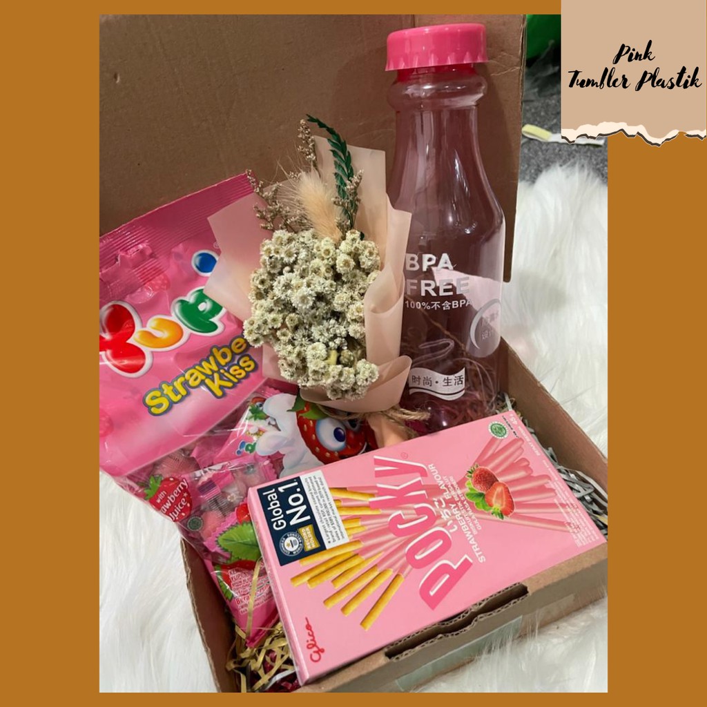 

Snack Box Gift Box Kado Anniversary Birthday Wisuda Murah Paket Makanan Ringan Pink