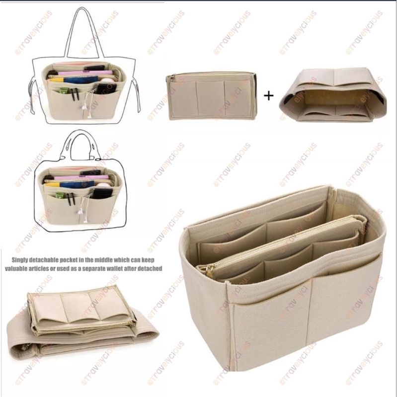 2in1 Dual in Bag Organizer For LV MM NE0N0E or Speedy Tote Bag Set B01/B02