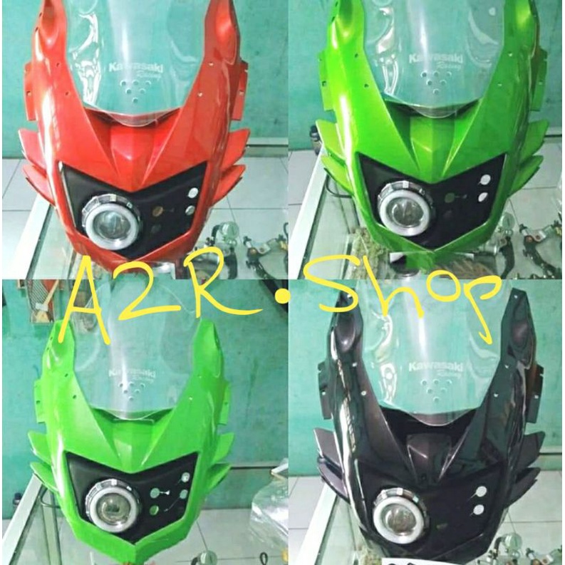 Batok depan ninja rr new original kawasaki set lampu proji