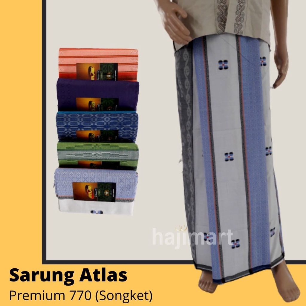 SARUNG ATLAS PREMIUM 770 SONGKET / SARUNG DEWASA