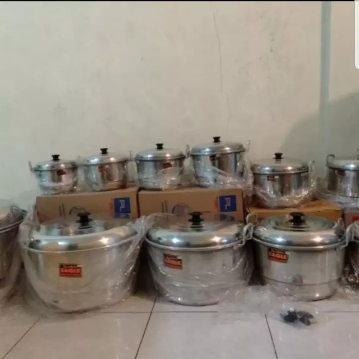 Panci Alumumunium Langseng Dandang Kukusan Steamer 40 Cm Ekonomi