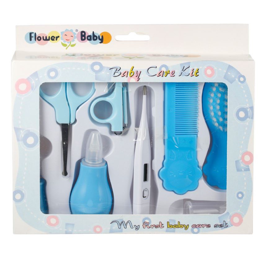 BABY NEW BORN CARE KIT 8 IN 1/ TERMOMETER, SIKAT GUSI BAYI, SISIR BAYI,SEDOT INGUS BAYI