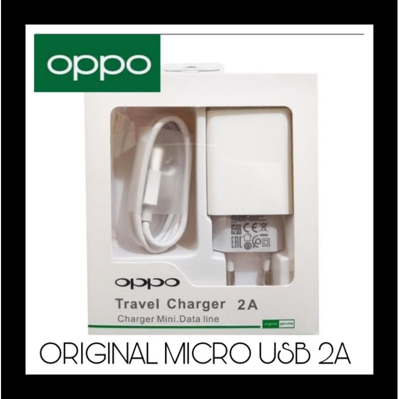 Charger oppo original F1 F1S F3 F5 F7 A57 A83 A71 A39 A37 A3S Neo7 A5s A7 A12 A15 2 Ampere MICRO USB