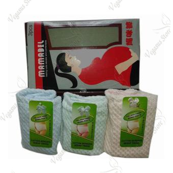 3PC Celana Dalam Ibu HAMIL-CD HAMIL POLOS Box Coklat All Size FULL PERUT(COD)