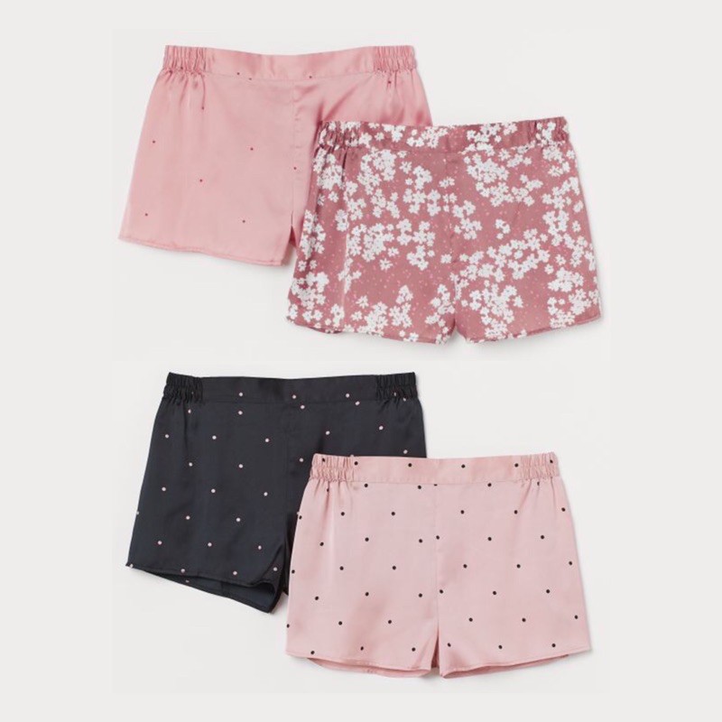H M satin pajamas short pants Celana Tidur Wanita H M satin pajamas short pants Celana Tidur Wanita
