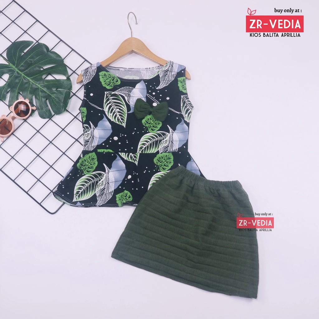 Setelan Anak Jelita uk 2-3 Tahun / Setelan Balita Bawahan Rok Perempuan Baju Pesta Model Peplum