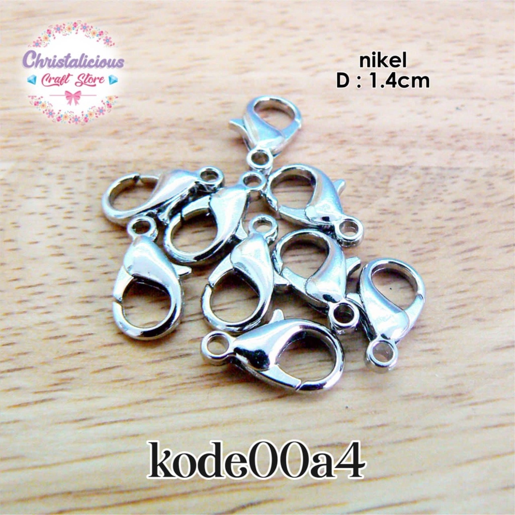Kokot udang 12mm, 14mm kaitan udang, kaitan kait kalung, kait gelang, kait strap masker