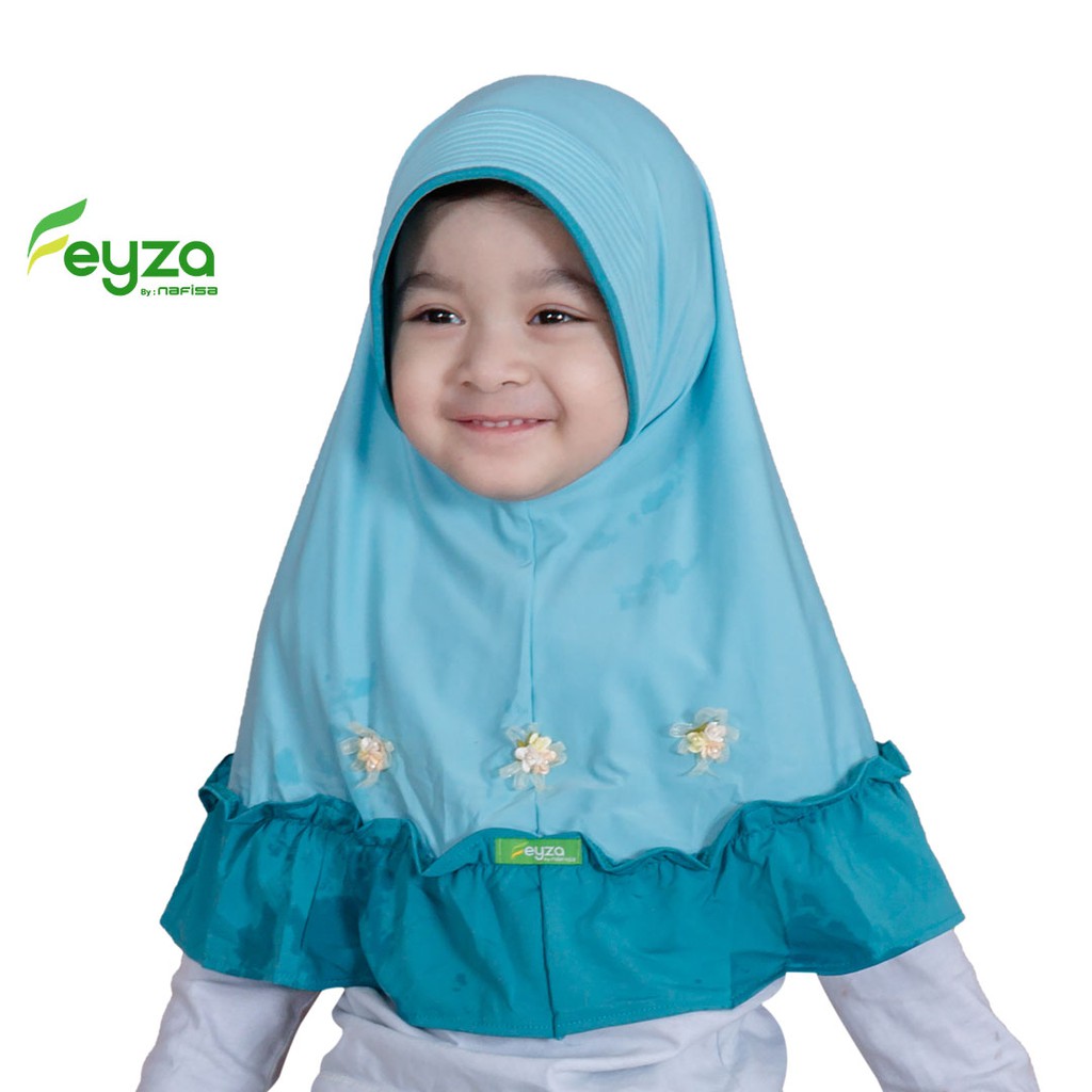 Jilbab Instan Anak Feyza Saida | Hijab Instan Bergo Anak Premium Kerudung Instan Anak Usia 3-4 Tahun