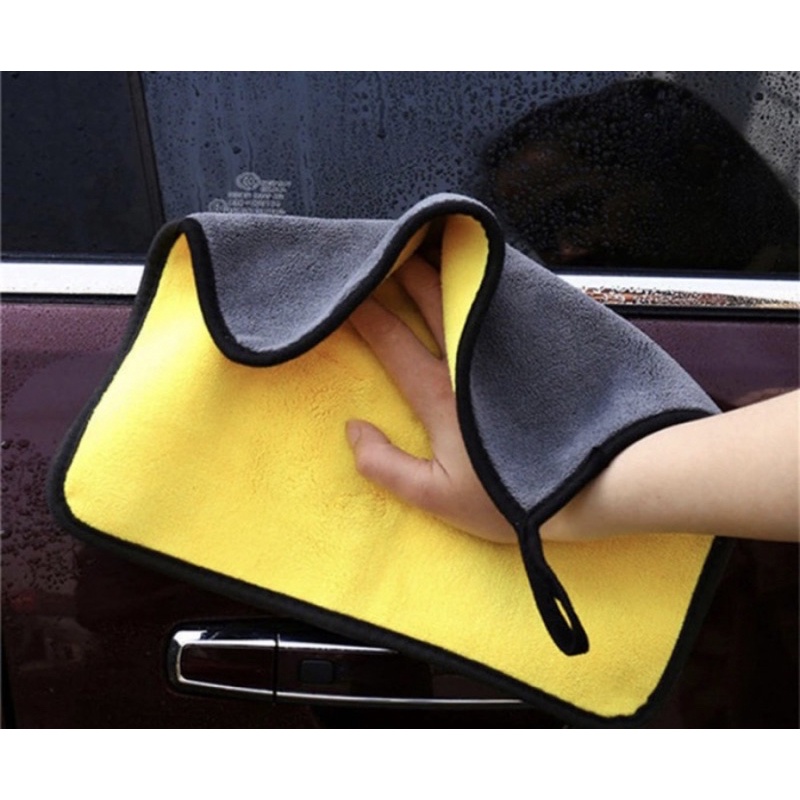 KAIN LAP MICROFIBER 30 x 30 &amp; 30 x 40 | KAIN LAP KUNING SERBAGUNA HALUS | KAIN LAP MOTOR MOBIL SERAT MICROFIBER