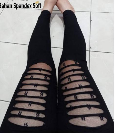 Celana legging ripped bintang 1996 soft import ♟
