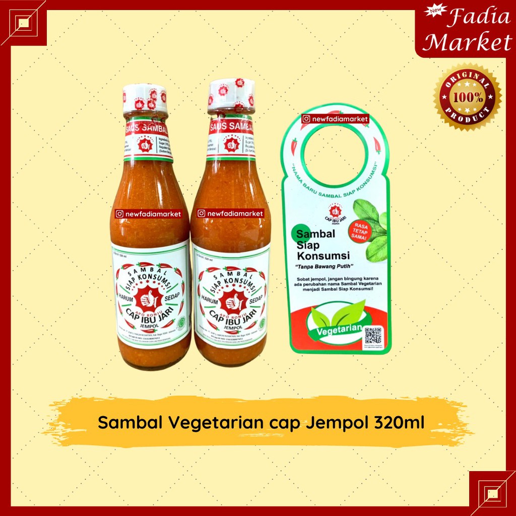 

Sambal Vegetarian cap Ibu Jari/Jempol 320ml