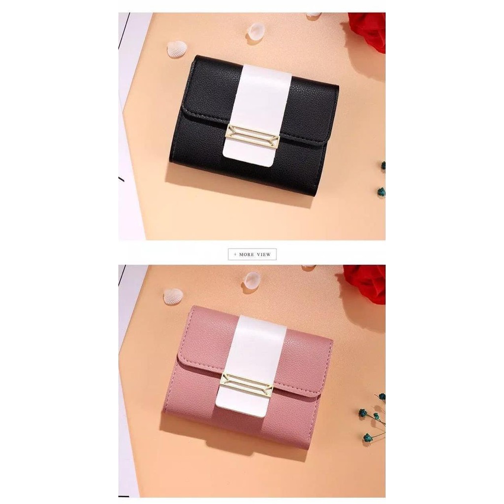 promo tas wanita, dompet wanita, dompet panjang, dompet mini lipat - hitam terbaru