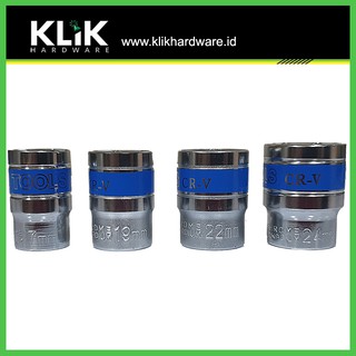 Mata Sock Shock 1/2 Inch 6 PT Chrome Vanadium - Kunci Sok