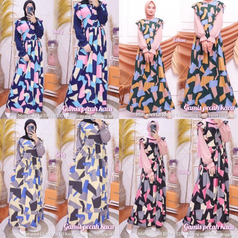 gamis voxy pecah kaca#gamiskekinian#gamisbusui