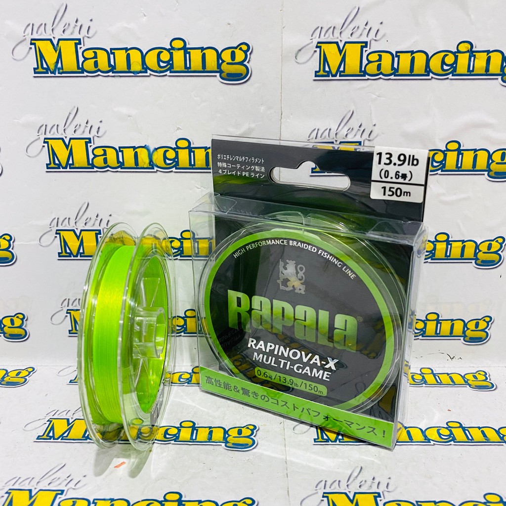 SENAR PE PANCING RAPALA RAPINOVA-X MULTY GAME 150M PE.0.6 - PE.0.8