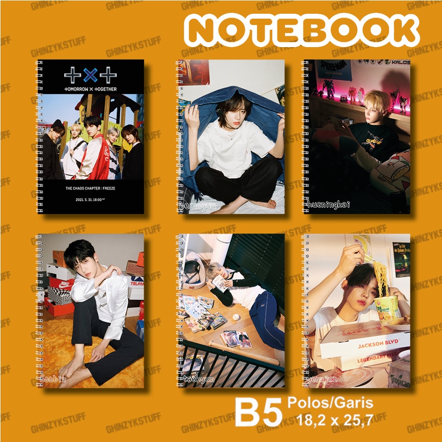 

Notebook KPOP TXT The Chaos Chapter- FREEZE Boy Ver Ukuran B5 18,2 x 25,7 cm
