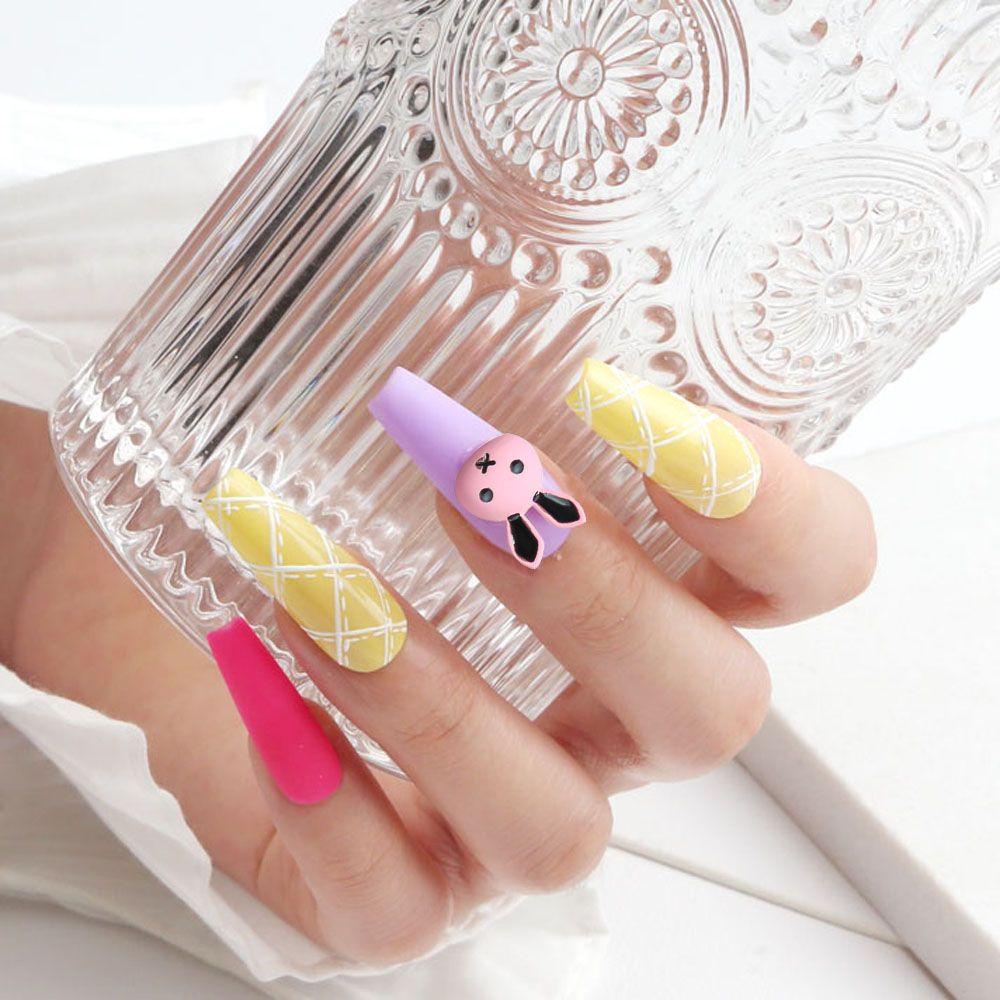 Mxbeauty Hiasan Kuku Kelinci Fashion Pink Manicure Nail Art Charms Perhiasan Kuku Kartun