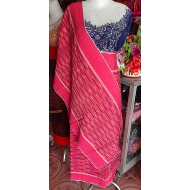 ORIGINAL SONGKET SARUNG SELENDANG TENUN TANGAN TARUTUNG RAGI HUTING PINK BELLA MANDAR TUMTUMAN MURAH