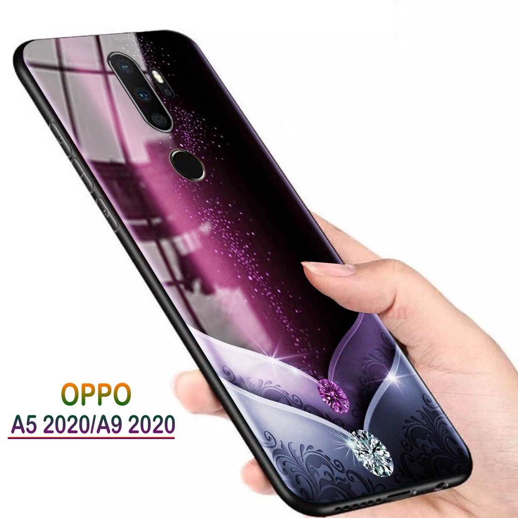 Softcase Glass Kaca OPPO A5 2020, A9 2020 - Casing HP OPPO A5 2020, A9 2020 [ S34 ].
