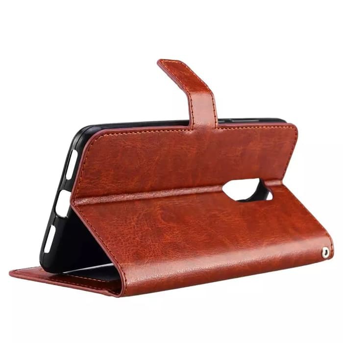 Flip Cover Leather Wallet Dompet Skin Case Casing Kulit HP Iphone X