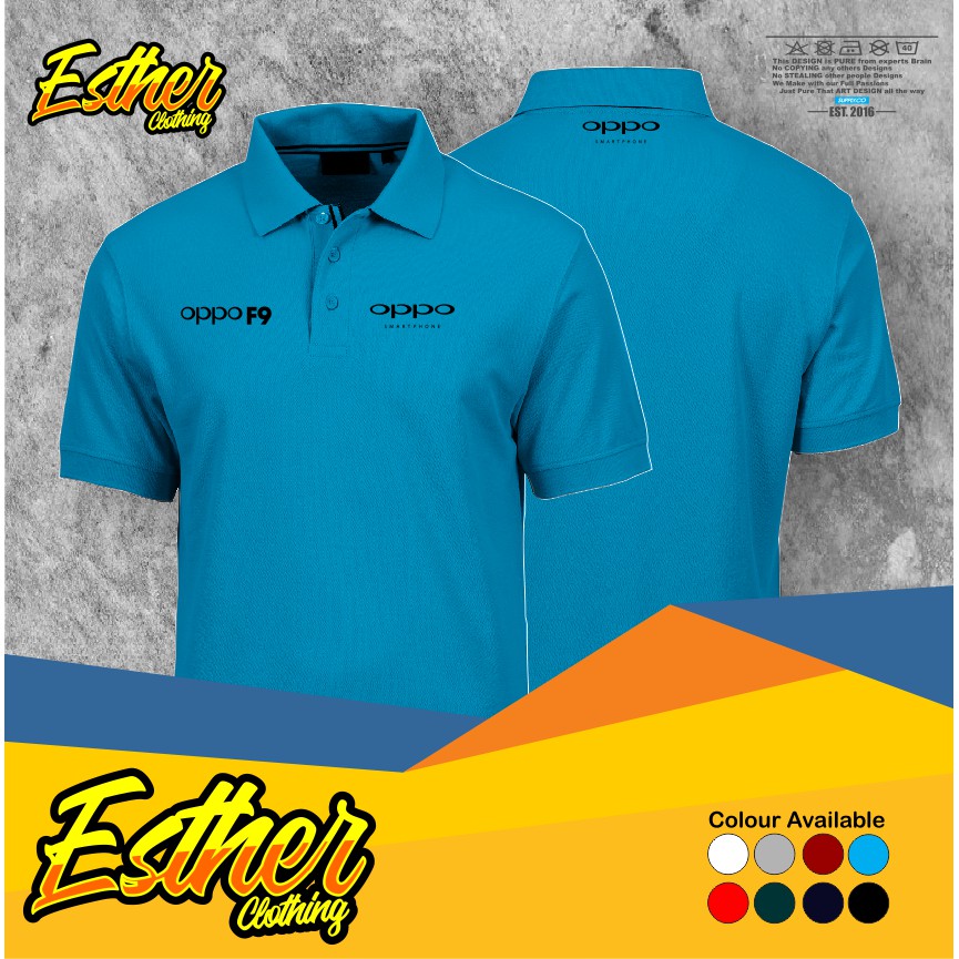 (HOT)  Polo Shirt Polo Kaos Oppo F9 Kaos Handphone -Estherstore