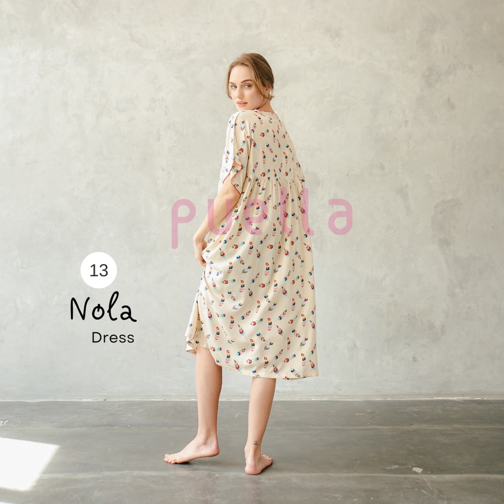 Puella - Daster Nola Series 13 | Baju Tidur Adem | Daster Jumbo | Daster Ibu Hamil | Daster Ibu Menyusui | Sleepwear | Homedress | Baju Santai | Dress Jumbo | Daster Murah-3