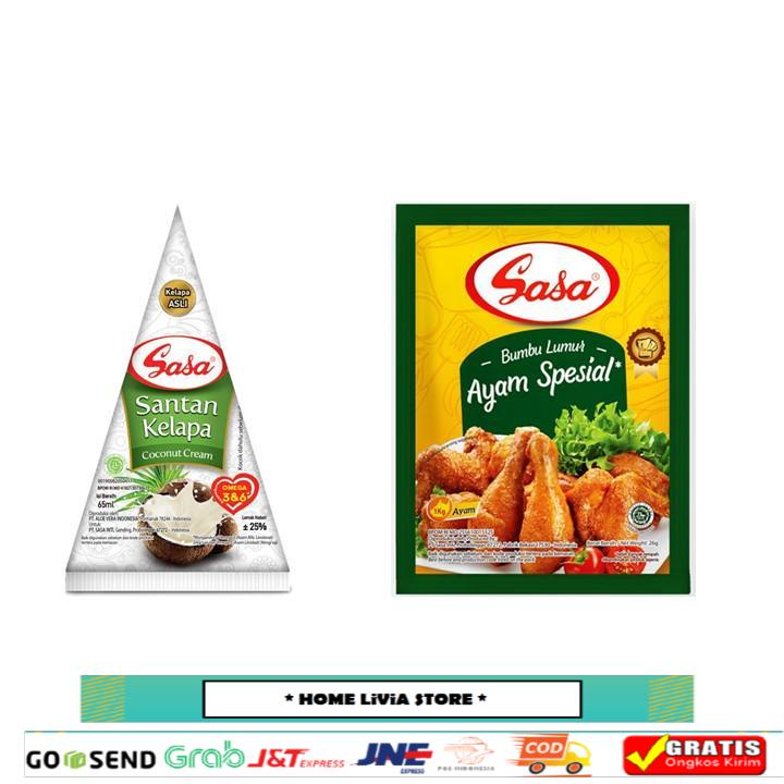 

Sasa Santan Cair 65 ml + Sasa Bumbu Lumur Ayam Spesial 26 gr
