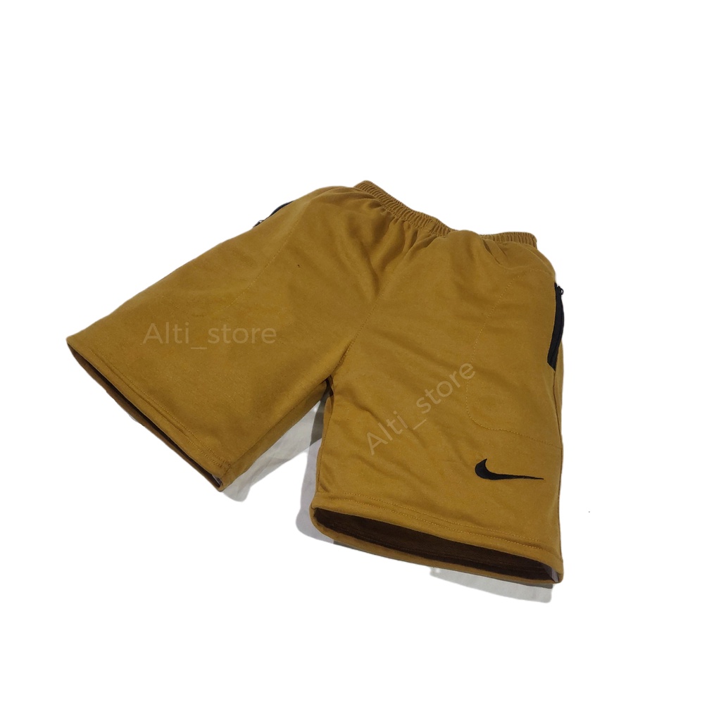 Celana pendek pria dewasa kolor boxer tersedia size jumbo dan standar dan juga kecil-Mustard L fit XL