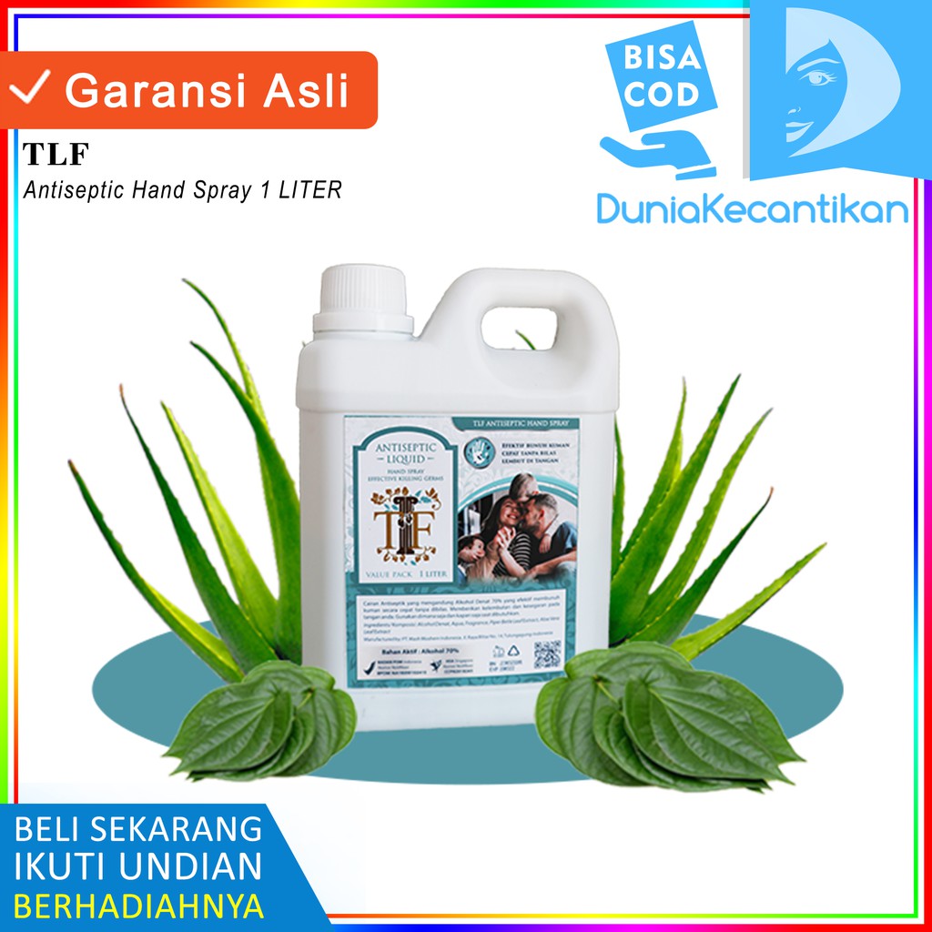 Hand Sanitizer Cair 1 Liter TLF BPOM / Hand Sanitizer Liquid / Antiseptik Anti Virus Spray Liquid 1L