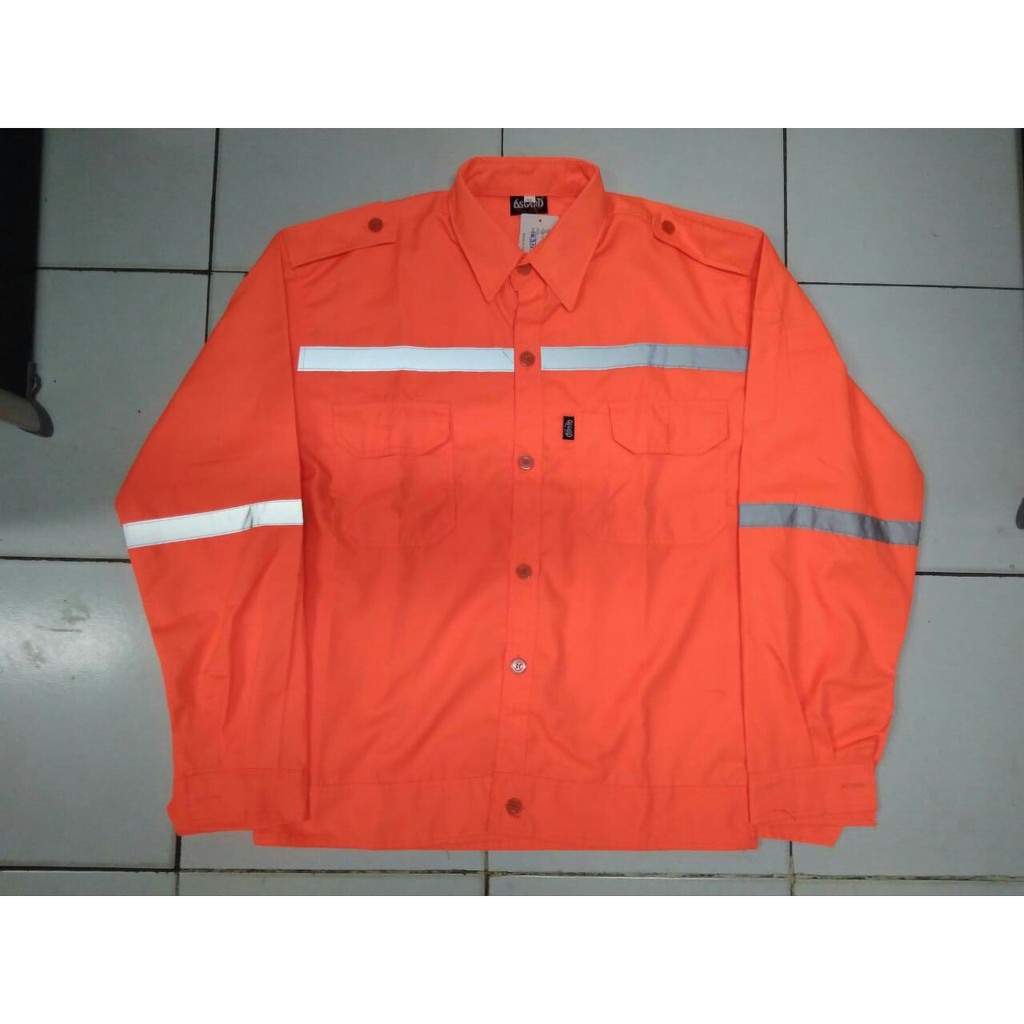 

Baju Kerja Proyek Safety Warna Orange Stabilo