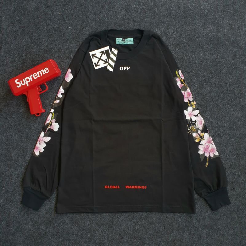 OFF-WHITE | KAOS OFF WHITE ARROW SAKURA - LONG SLEEVE OVERSIZE FULL TAG PREMIUM