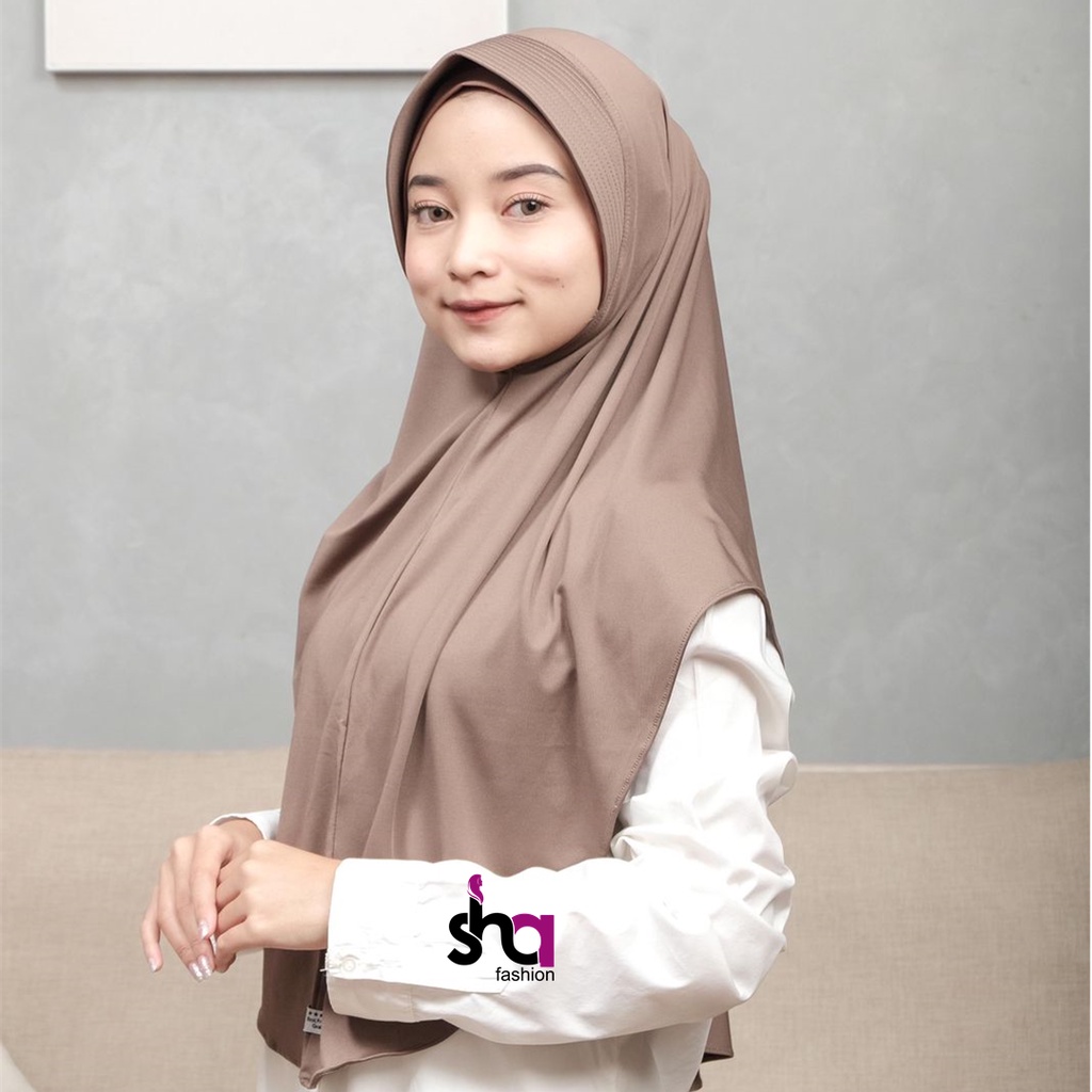 SHA - Jilbab Instan Khimar Jersey Pinguin Premium-2