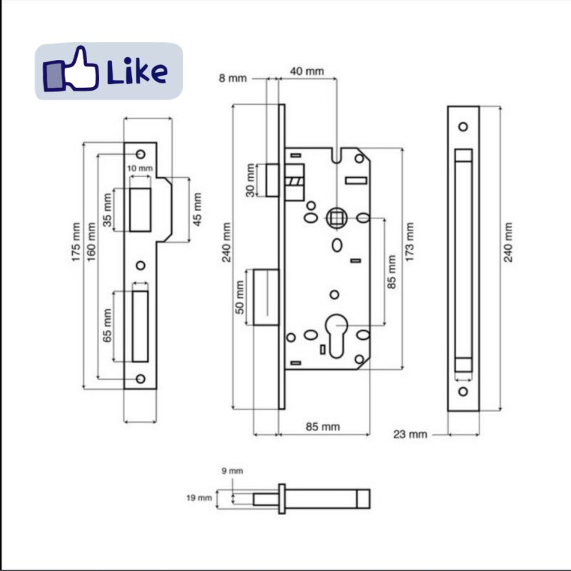 Promo  kunci pintu besar garansi 5 tahun stanlis komplit,kunci2, handle pintu set stanlis kunci pintu