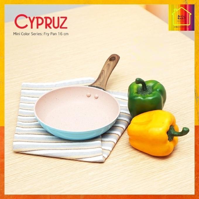 Open DS] CYPRUZ Mini Fry Pan Marble 16 Cm Panci Telur Pizza Teflon Anti Lengket