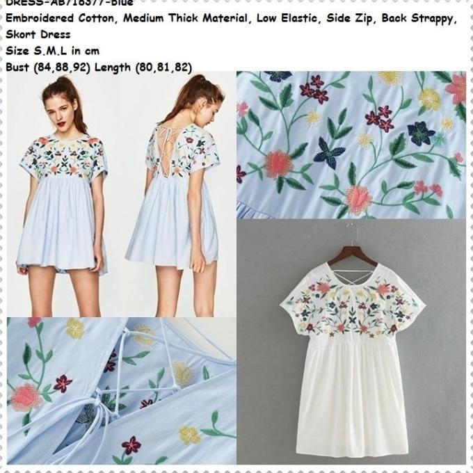 Sexy Mini Dress Skort Rok Celana Baju Wanita Korea Import Biru Putih