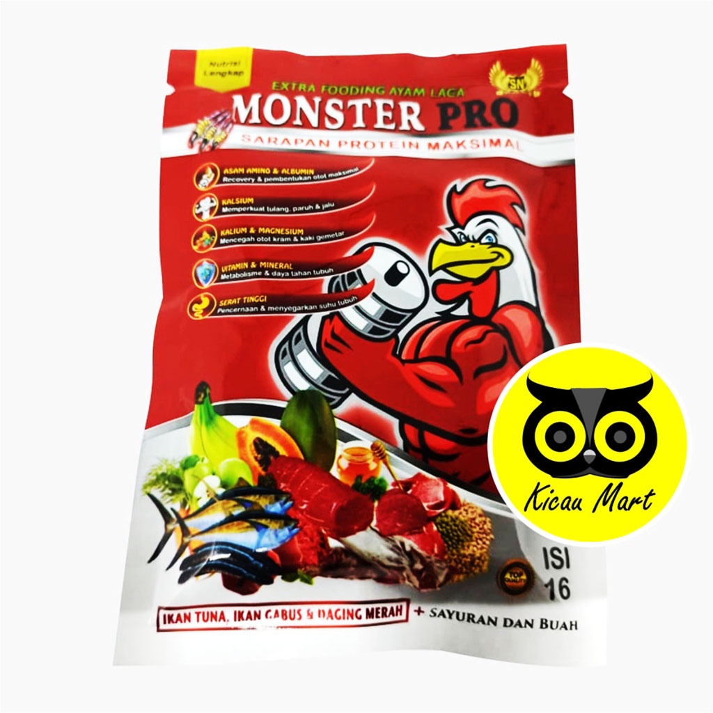 MONSTER PRO SN SASANA NGAPAK OBAT VITAMIN SUPLEMEN AYAM JAGO TARUNG LAGA PENAMBAH STAMINA POWER MNSPR